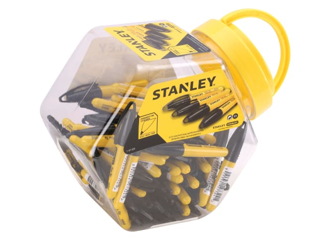 Stanley Mini Fine Tip Marker Black - Tub 72