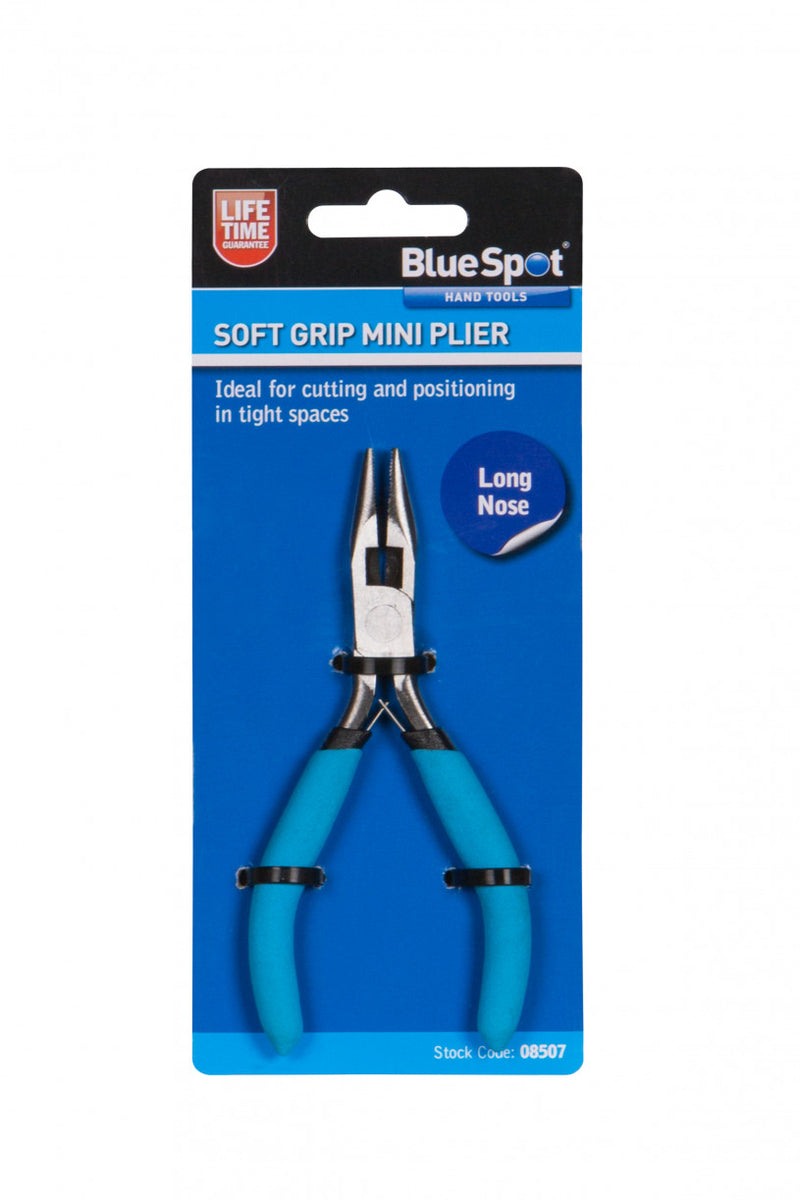 BlueSpot Soft Grip Mini Long Nose Plier