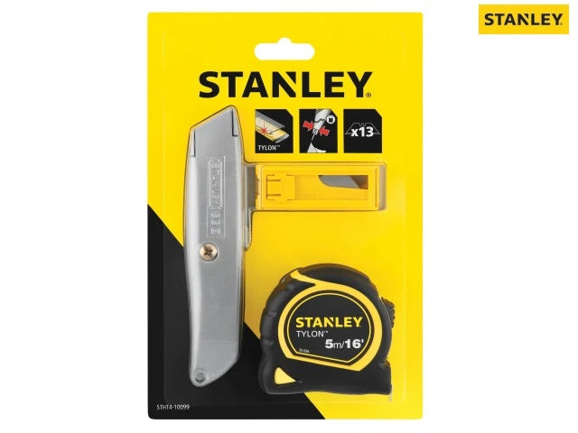 Stanley - Stanley Knife With Replacement Blades & 5m Tape Measure (LOCAL PICKUP/DELIVERY ONLY)