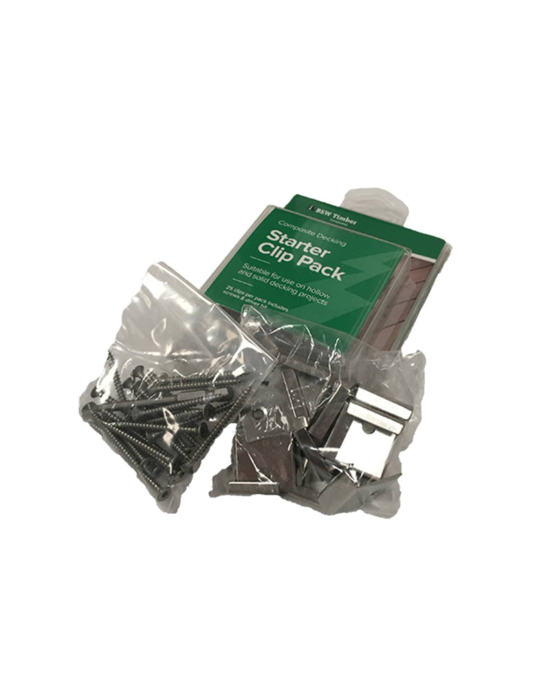 BSW Timber Composite Decking Starter Clip Pack