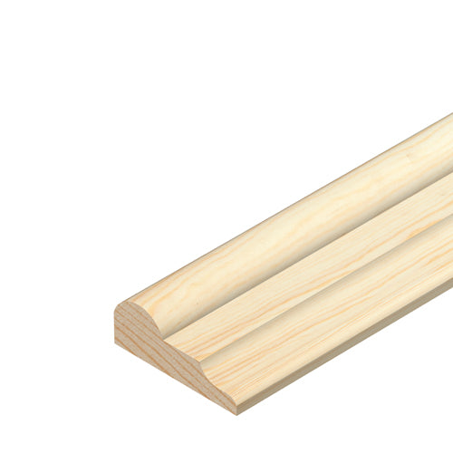 Broken Ogee Pine Decorative Moulding - 21mm x 8mm (TM785) (LOCAL PICKUP / DELIVERY ONLY)