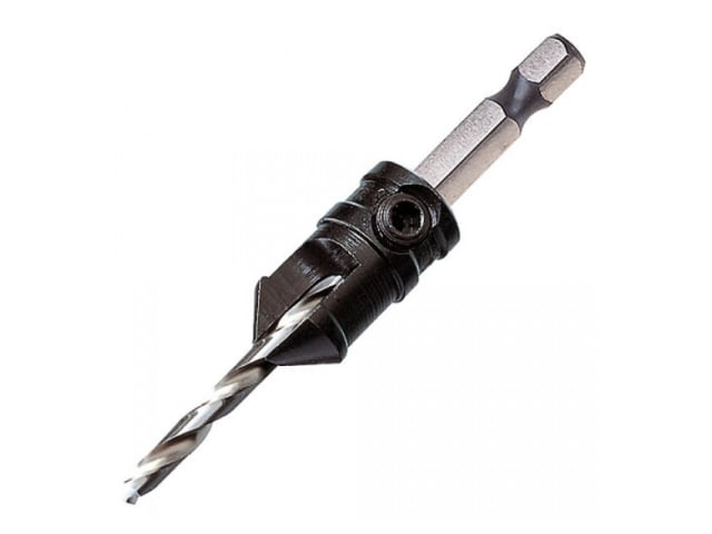 Trend Snappy SNAP/CS/10TC Tungsten Carbide Tipped 9.5mm (3/8") Diameter Countersink With Adjustable 3.25mm Pilot Drill