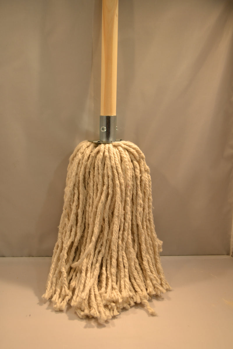 Traditional Mop - Thick & Thin Mop Head with Wooden Handle