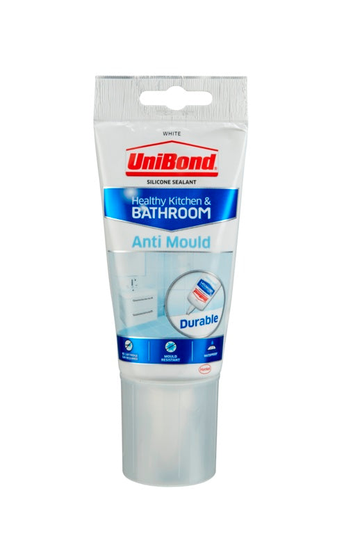 UniBond - Healthy Kitchen & Bathroom Anti-Mould Silicone Sealant - White - 150g