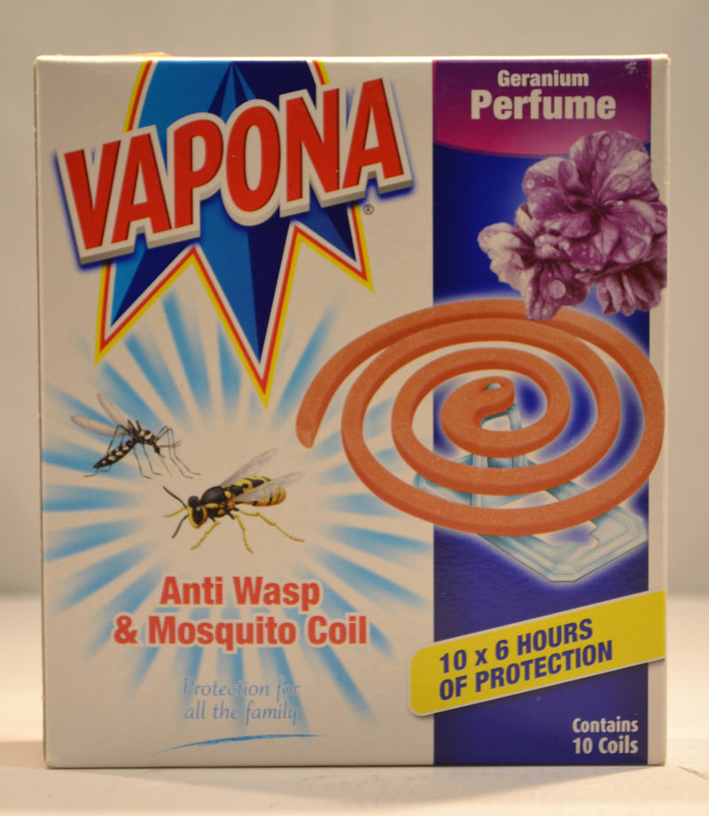 Vapona - Anti Wasp & Mosquito Coil - Pack of 10