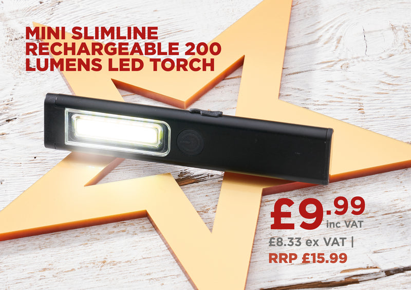 Elite Mini Slimline Rechargeable LED Torch
