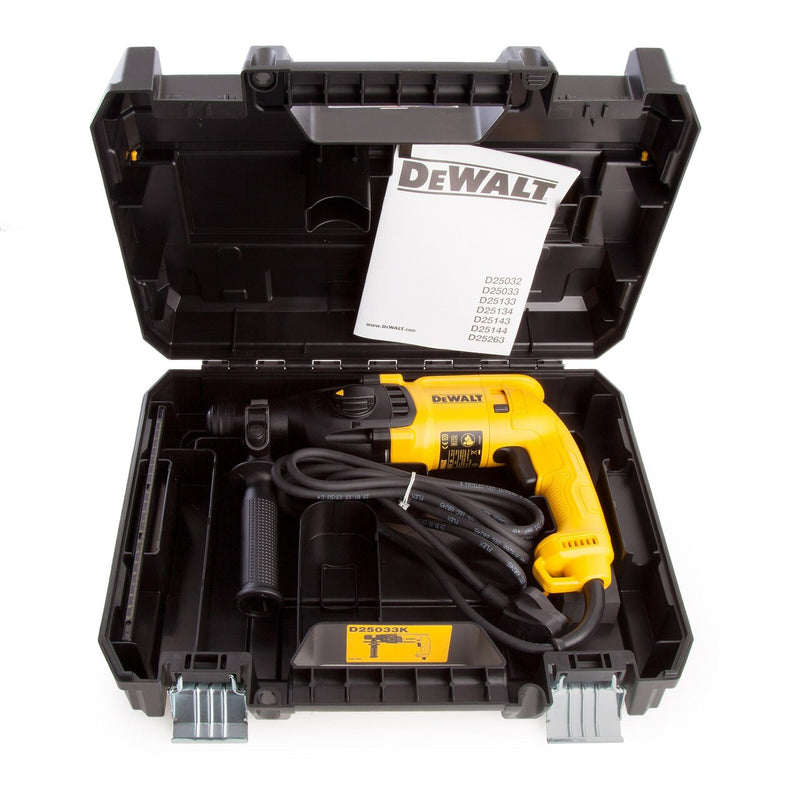 Dewalt D25033K 3 Mode SDS Plus Hammer Drill (240V)