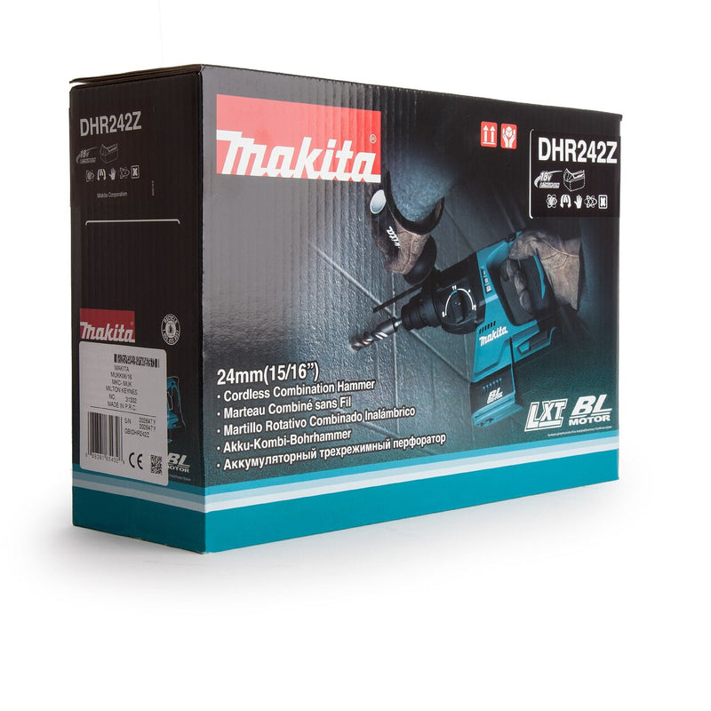 Makita DHR242Z 18V LXT Brushless SDS Plus Rotary Hammer Drill Bare Unit