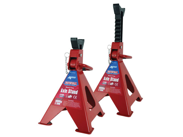 Faithfull Quality Tools - Axle Stands Quick Release Ratchet Adjustment 6000kg