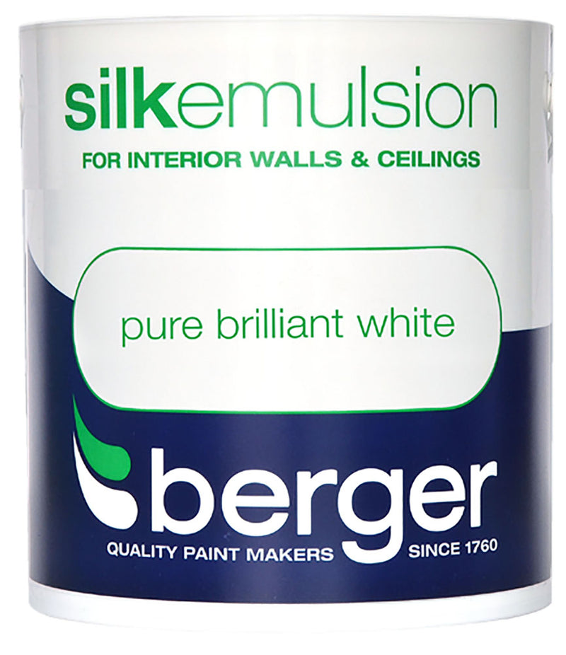 Berger - Pure Brilliant White - Silk Emulsion Paint - 1 litre