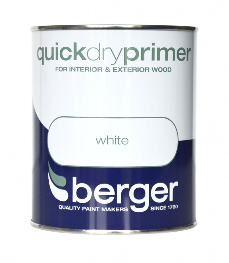 Berger - Quick Dry Primer & Undercoat - White - 2.5L
