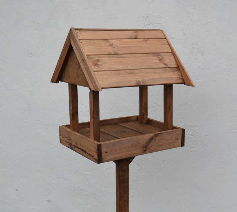 Large Handmade Wooden Bird Feeding Table with Bird House (LOCAL PICKUP / DELIVERY ONLY)