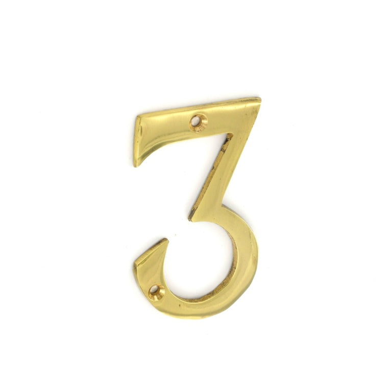 Brass House Numbers 75mm (3")
