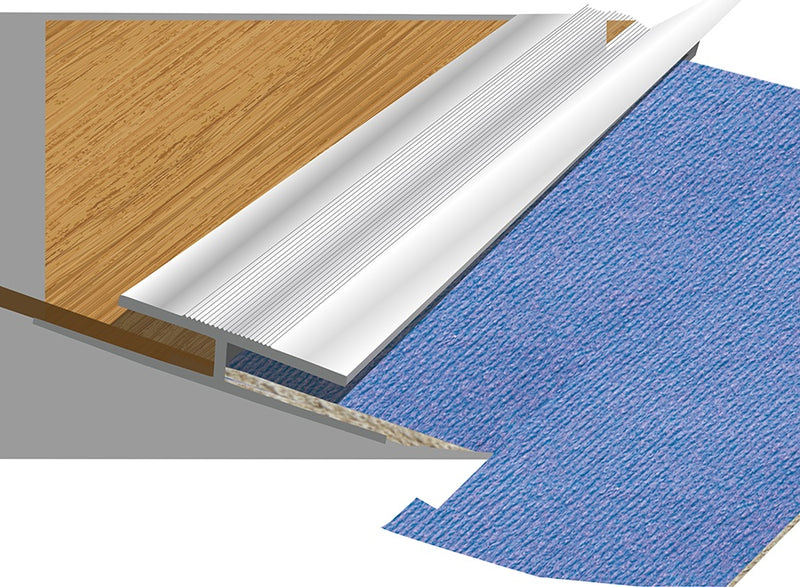 Aluminium Carpet Trim - 3' (910 mm) - Aluminium or Gold effect (LOCAL PICKUP/DELIVERY ONLY)