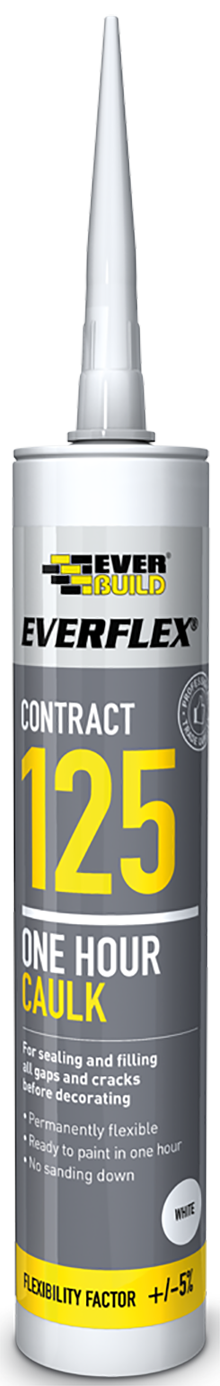 Everbuild - Contract 125 - One Hour Caulk - 295 ml - White