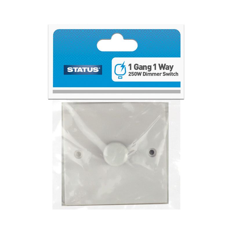 Status - 1 Gang 1 Way - Dimmer Switch - 150 Watt LED & 250 Watt