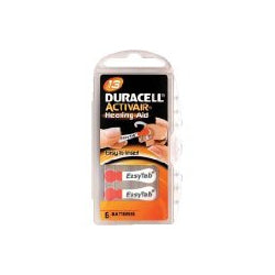 Duracell - Hearing Aid Batteries PR48 Zinc Air 1.45V Batteries - 6 Pack