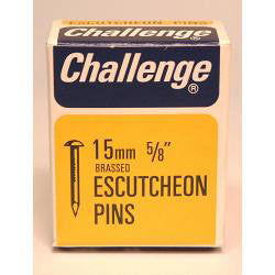 Brassed Escutcheon Pins - 15 mm (5/8") - 40g pack
