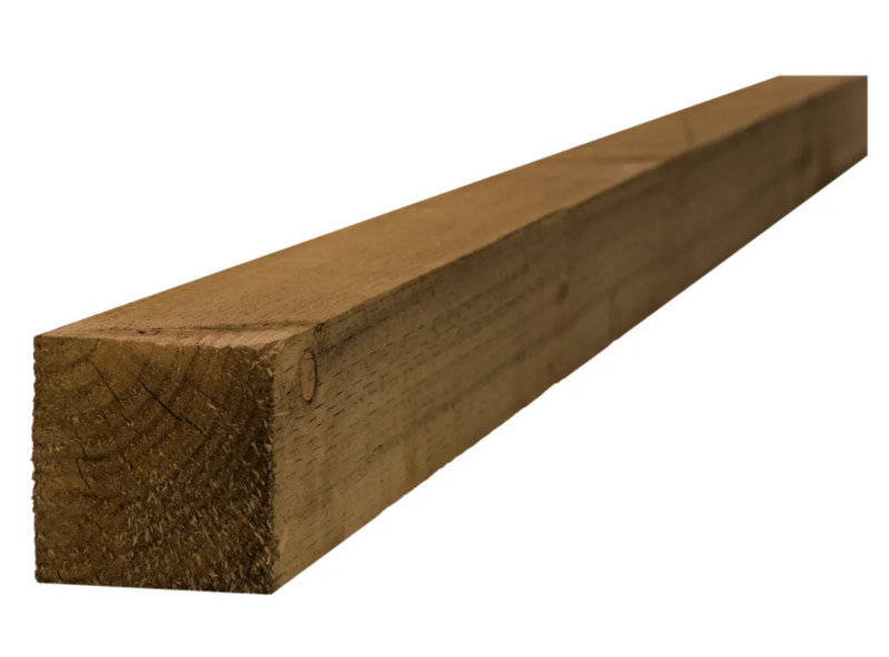 Wooden Tanalised Fence Posts - 75mm x 75mm (3" x 3") (LOCAL PICKUP / DELIVERY ONLY)