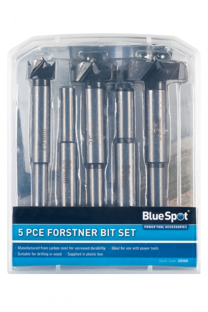 BlueSpot - 5 PCE Forstner Bit Set (15-35mm)