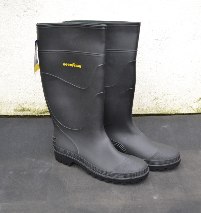 Good Year - Woburn PVC Non-safety Waterproof Wellington Boot - Black - Sizes 6-11