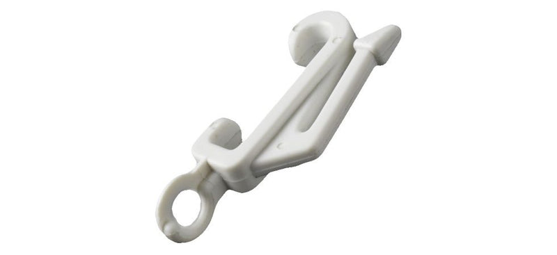Harrison Drape White Plastic Glide Hooks - 10 Pack