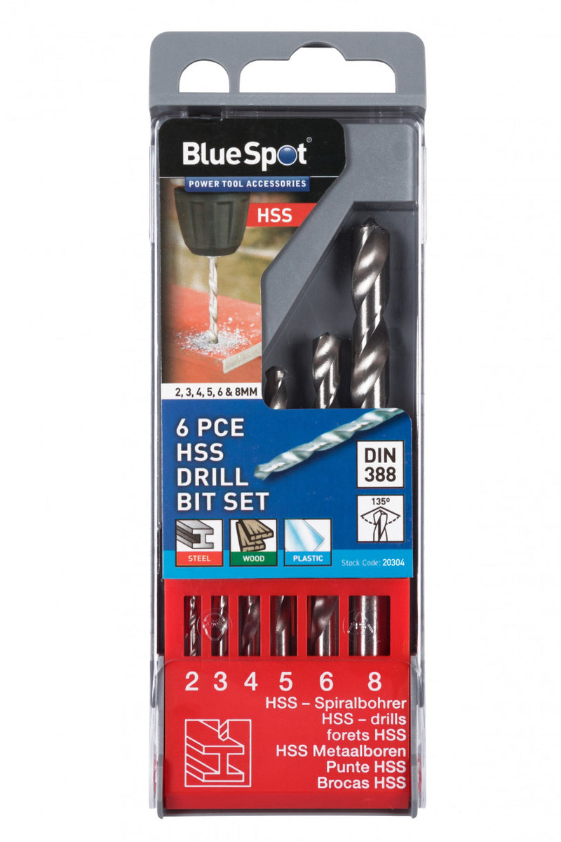 BlueSpot HSS Drill Bit Set - 6 PCE & 13 PCE