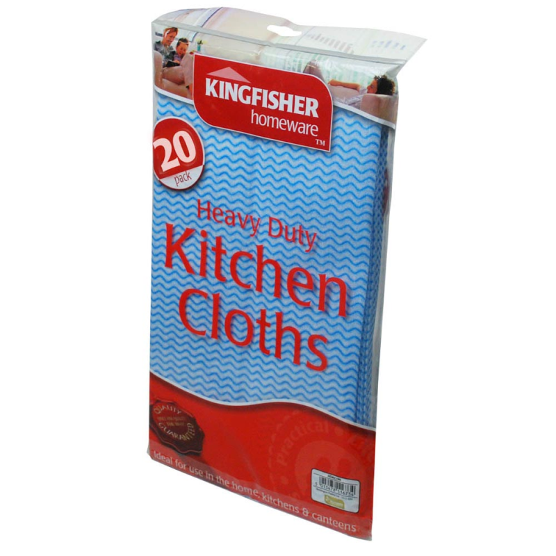 Kingfisher Heavy Duty Household Cleaning Cloths - 20 pack