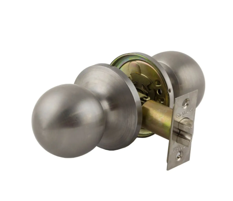 Ikonic Ruby Brushed Nickel Passage Knob Set