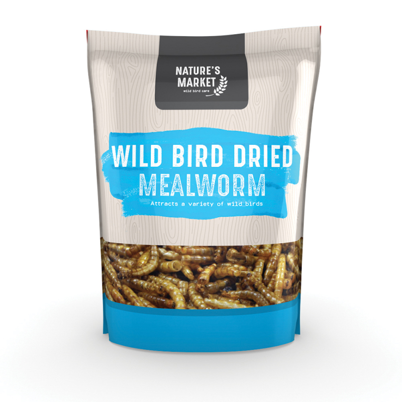 Nature's Market Wild Bird Food - Dried Mealworms - 100g, 500g & 1kg
