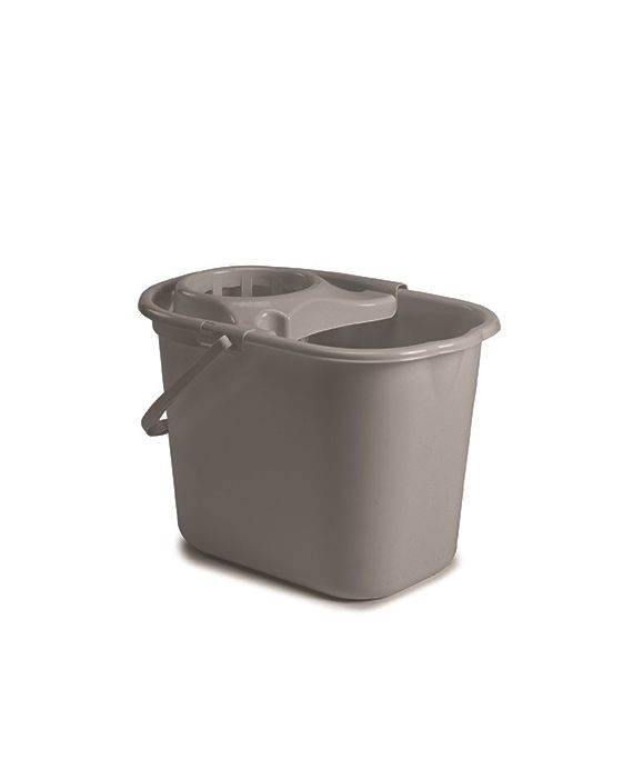 Plastic Mop Bucket - 14 litre - Black, Grey or White
