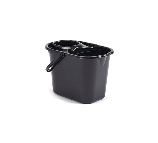 Plastic Mop Bucket - 14 litre - Black, Grey or White