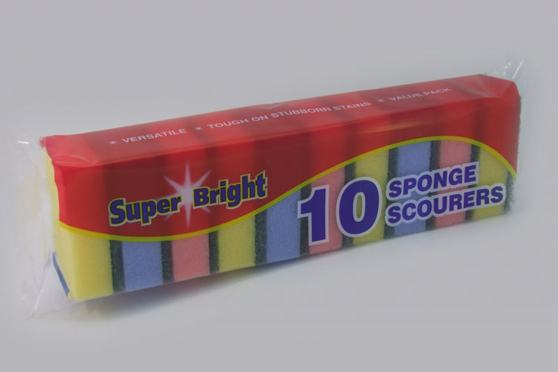 Superbright Sponge Scourers - 10 pack