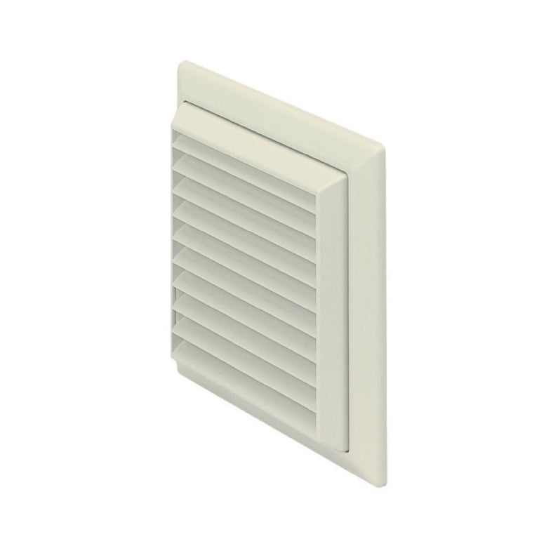 Make - Louvered Grille Outlet - White - 100 mm