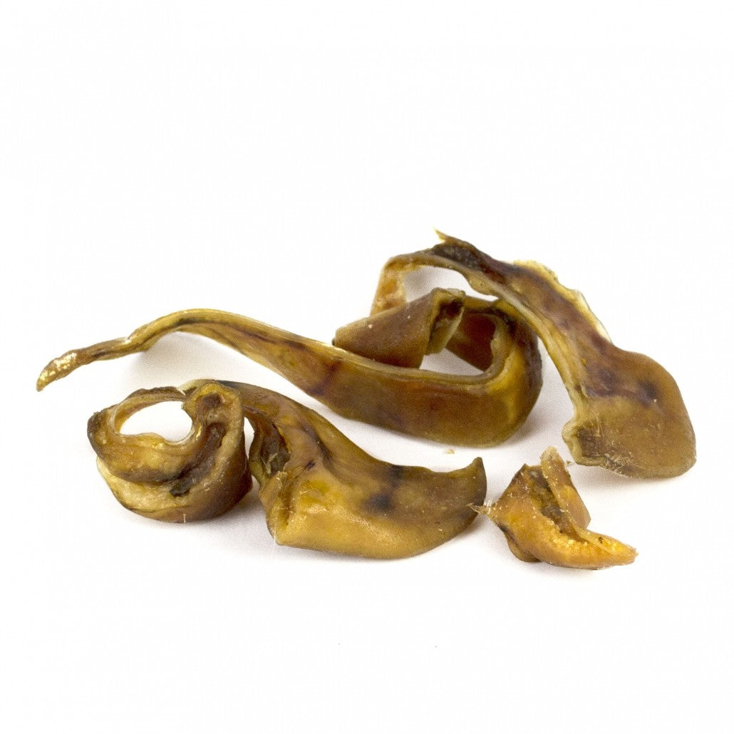 Air Dried Pigs Ear Strips Natural Dog Treats
