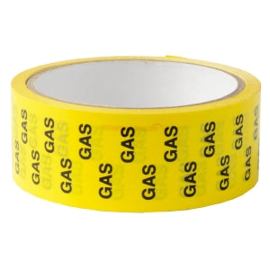 Rothenberger Gas ID Tape Black on Yellow 33m x 38mm