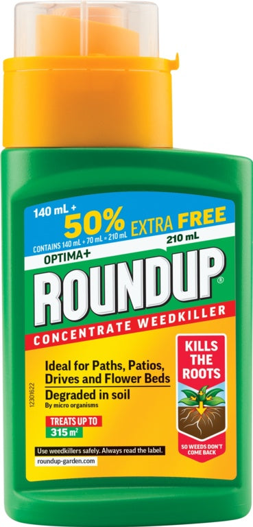 Roundup Optima+ Concentrate Total Weed Killer - 210 ml & 540 ml & 1 Litre