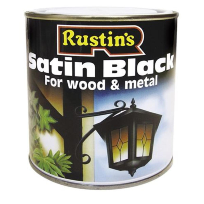 Rustins Quick Dry Satin Black 1L
