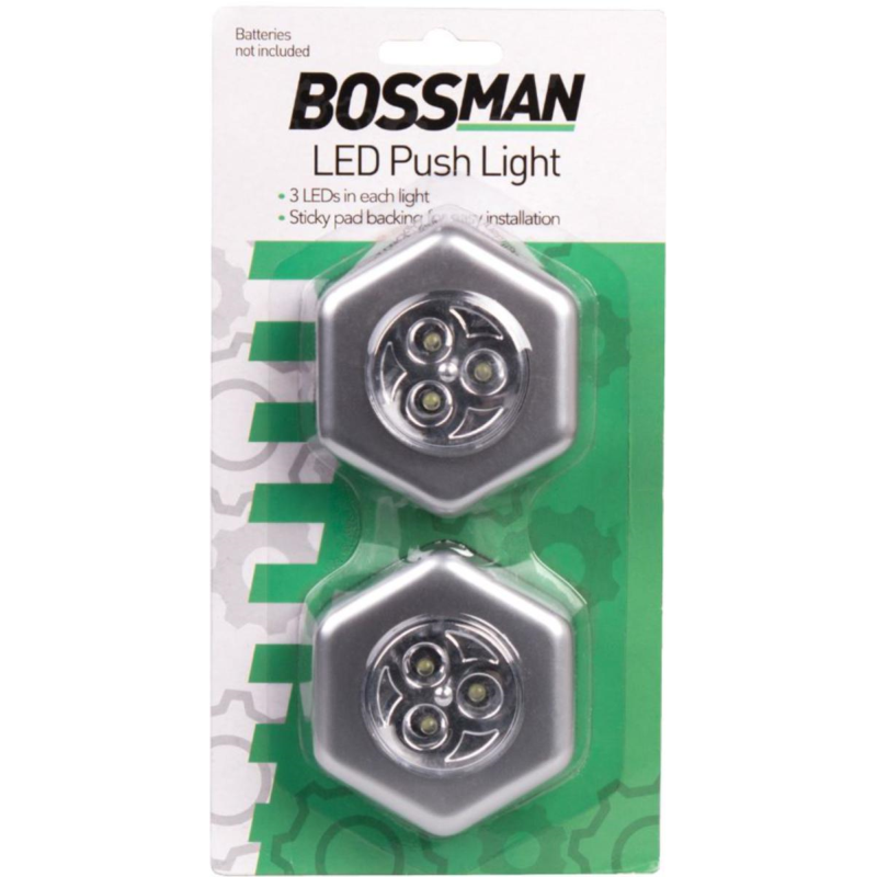 Bossman LED Push Light Set of 2