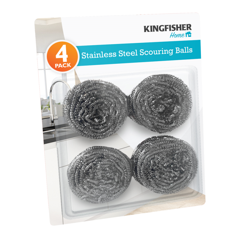Kingfisher Steel Scourers - Pack of 4 (KSB100)