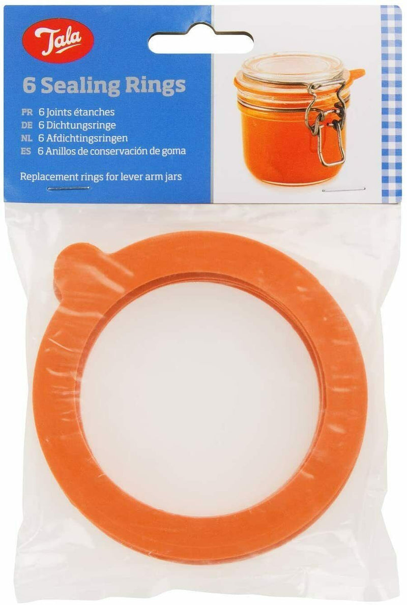 Tala Orange 6 Jar Sealing Rings