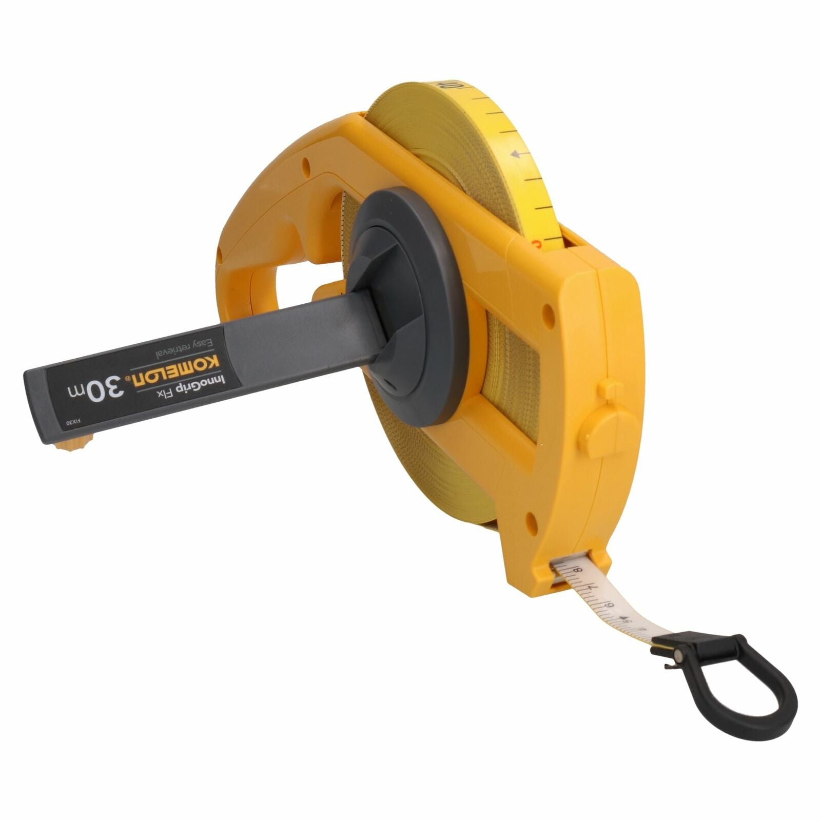 Komelon - 30 Metre (100ft) Surveyors Tape Measure Imperial / Metric Measurements Open Reel