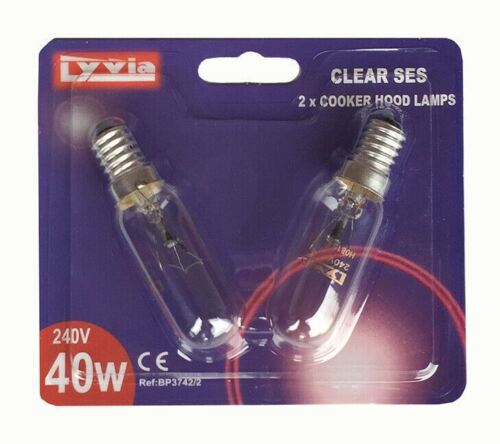Lyvia Clear SES Cooker Hood Bulbs 40w - 2 Pack