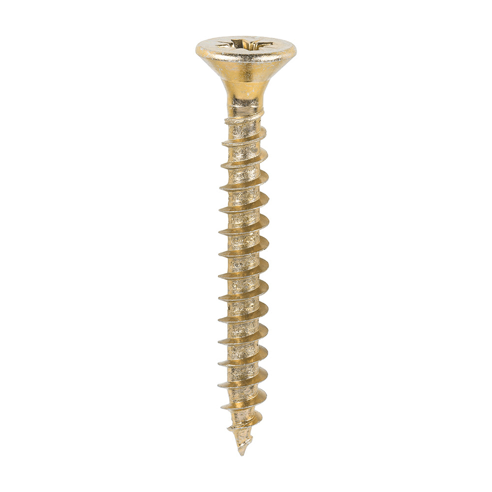 Timco 6.0 x 50 (12 x 2in) Yellow Woodscrews Box 200