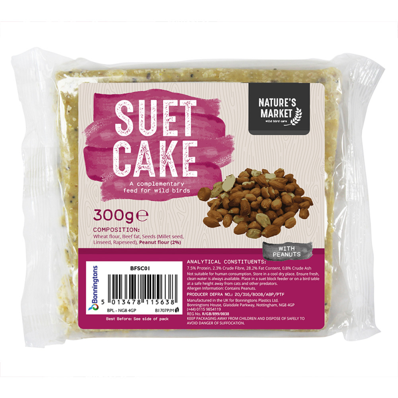 Nature's Market - Suet Cake With Peanuts - 300g (BFSC01)