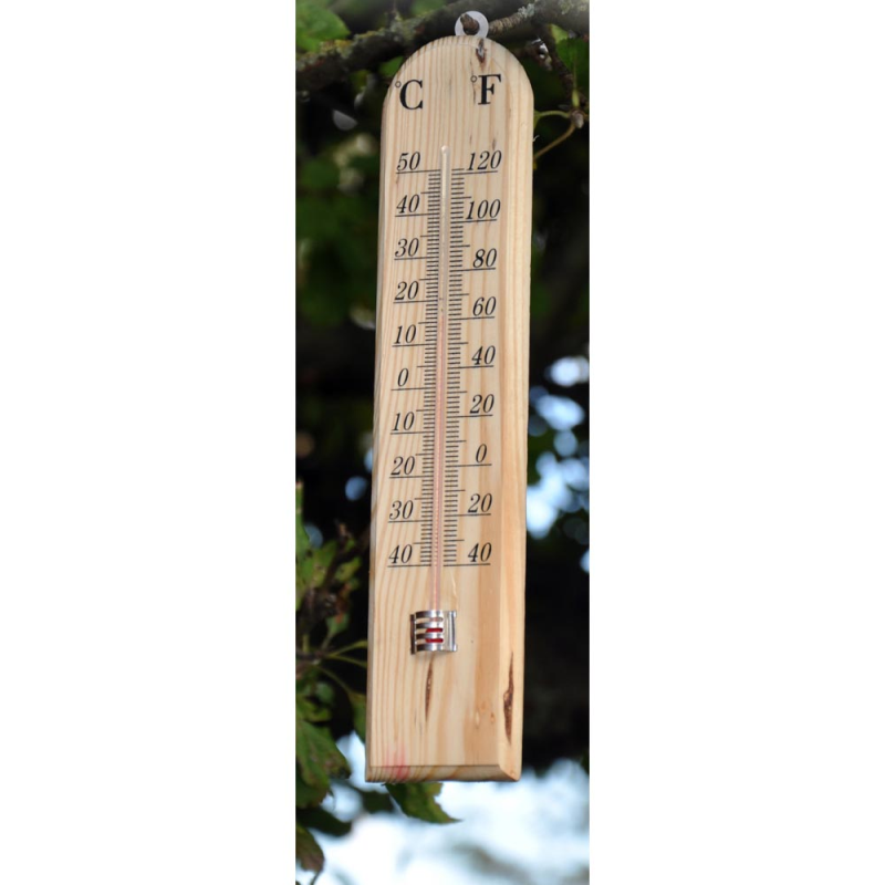 Kingfisher Traditional Wooden Thermometer (GSTH02)