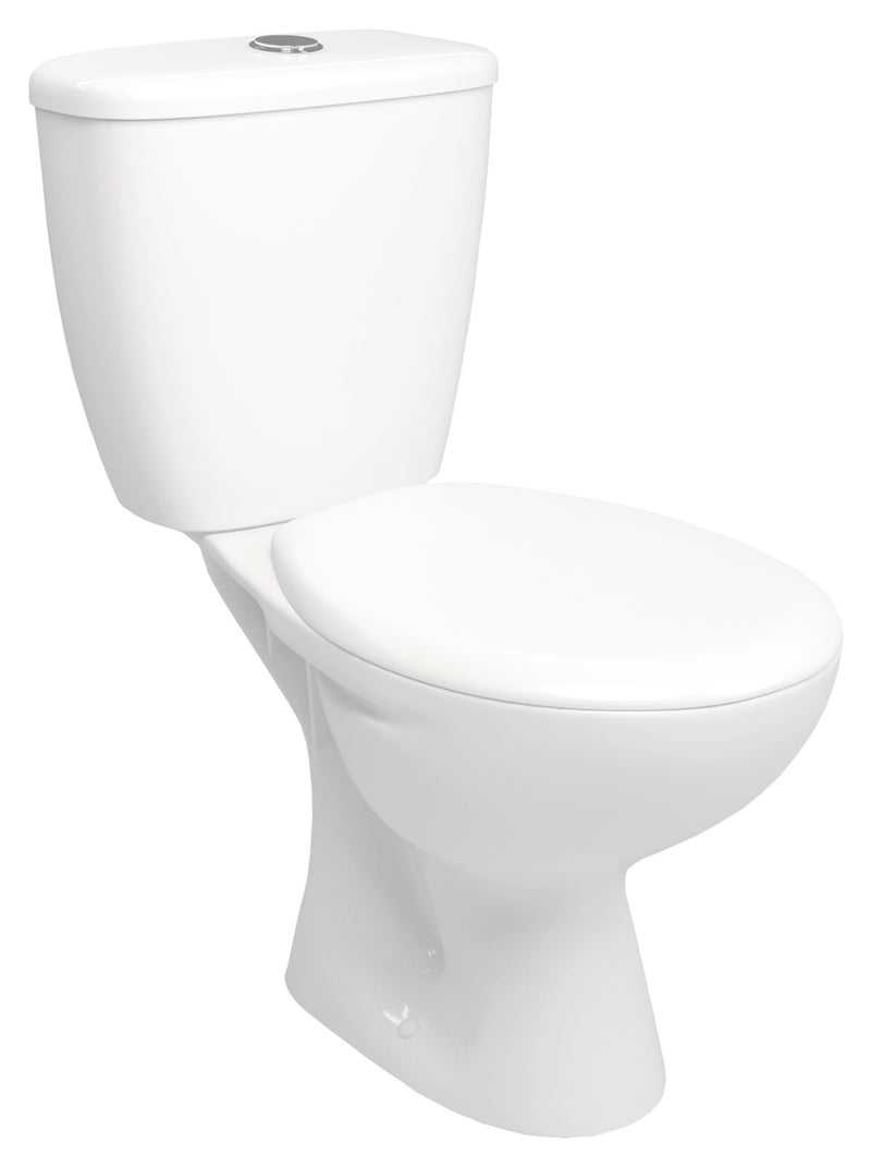 Spade Close Coupled Toilet Pan, Cistern & Seat