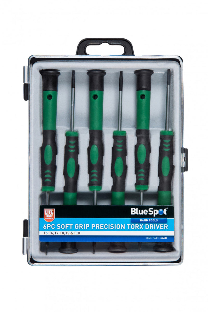 BlueSpot 6pc Soft Grip Precision Torx Driver