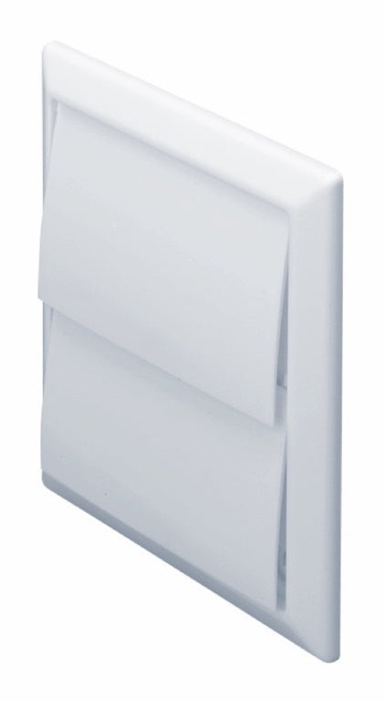Make - Outlet with Gravity Flaps - White - 100 mm