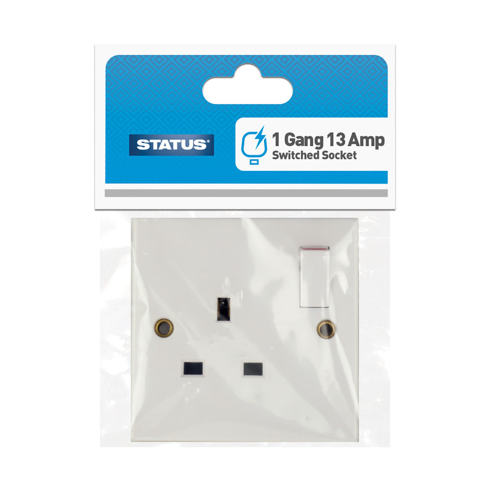 Switched Wall Socket - 13 Amp - 1 Gang & 2 Gang - 1 Gang (S1G13AWS3)